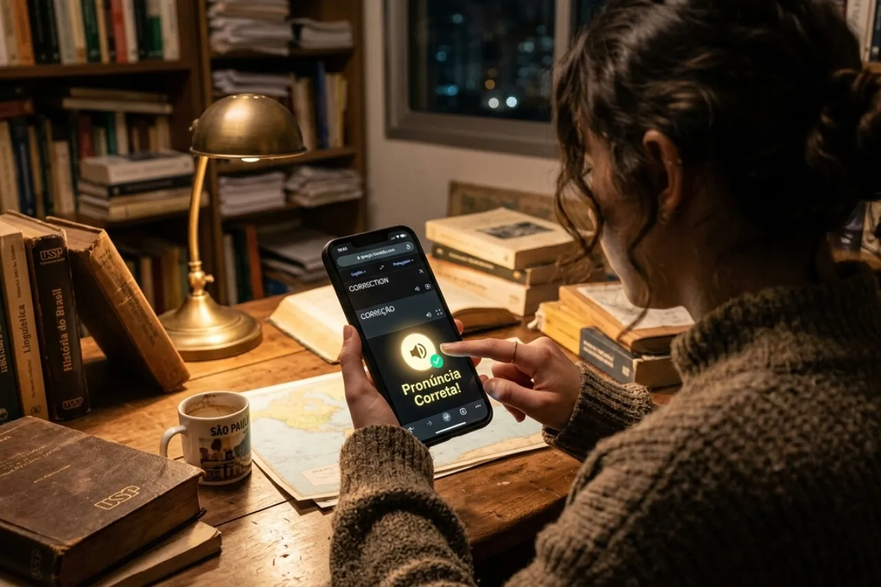 Google Tradutor com corretor de pronúncia