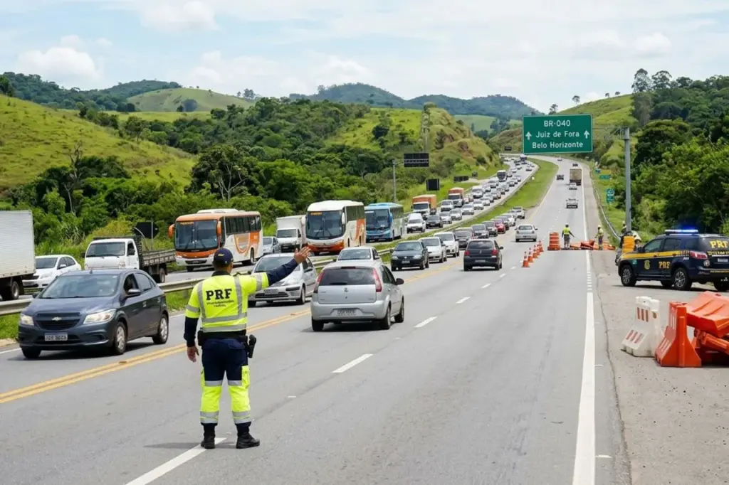 BR-040 liberada em Juiz de Fora