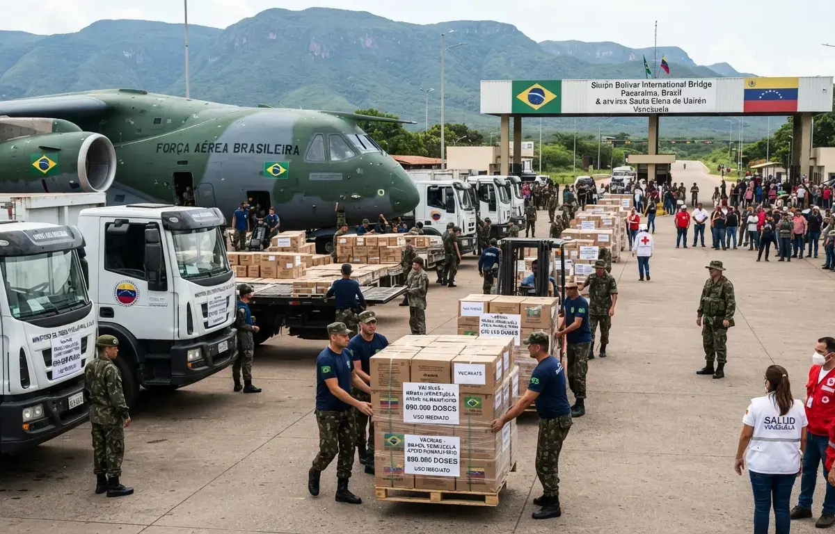Brasil envia 690 mil doses de vacinas para apoio humanitário à Venezuela