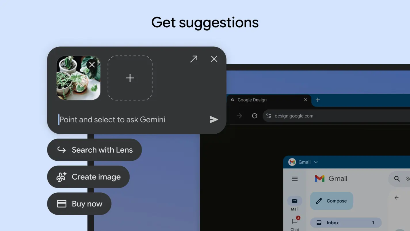 Magic Pointer suggestions on Googlebooks