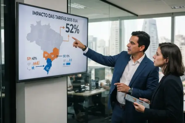 Estados de São Paulo e Santa Catarina concentram 52% do impacto de novas tarifas dos EUA