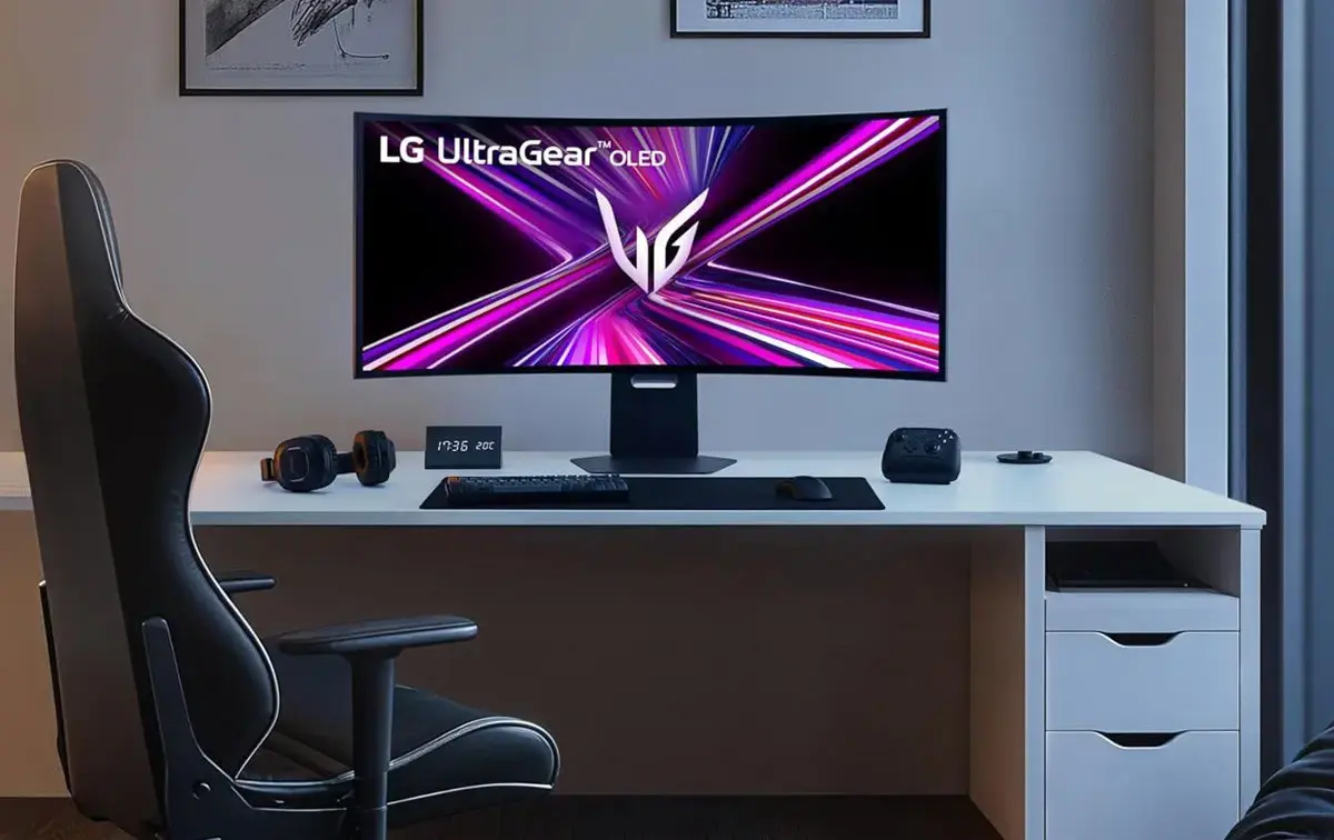 Monitor gamer curvo LG UltraGear OLED de 45 polegadas recebe desconto de 33%