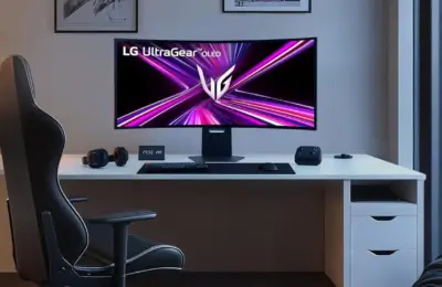 Monitor gamer curvo LG UltraGear OLED de 45 polegadas recebe desconto de 33%
