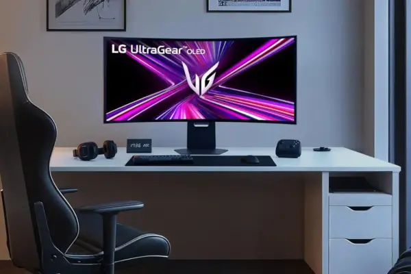 Monitor gamer curvo LG UltraGear OLED de 45 polegadas recebe desconto de 33%