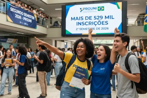 Prouni registra mais de 529 mil inscrições para o segundo semestre de 2026
